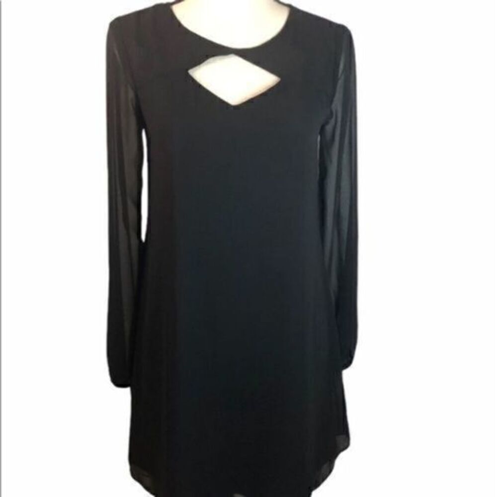 BCBGeneration Keyhole Cutout Black Dress XS